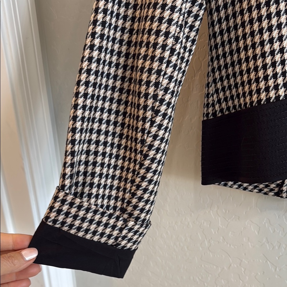 White House Black Market Houndstooth Zip-Up Jacket size 14 - Picture 10 of 13